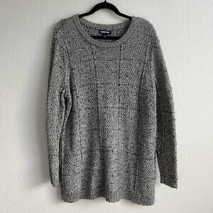 Split hem knit grey
